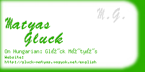 matyas gluck business card